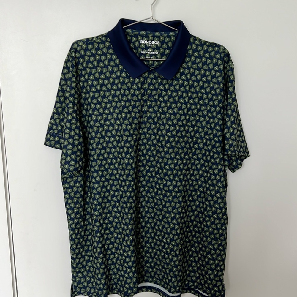 Bonobos Golf polo with Leaf pattern